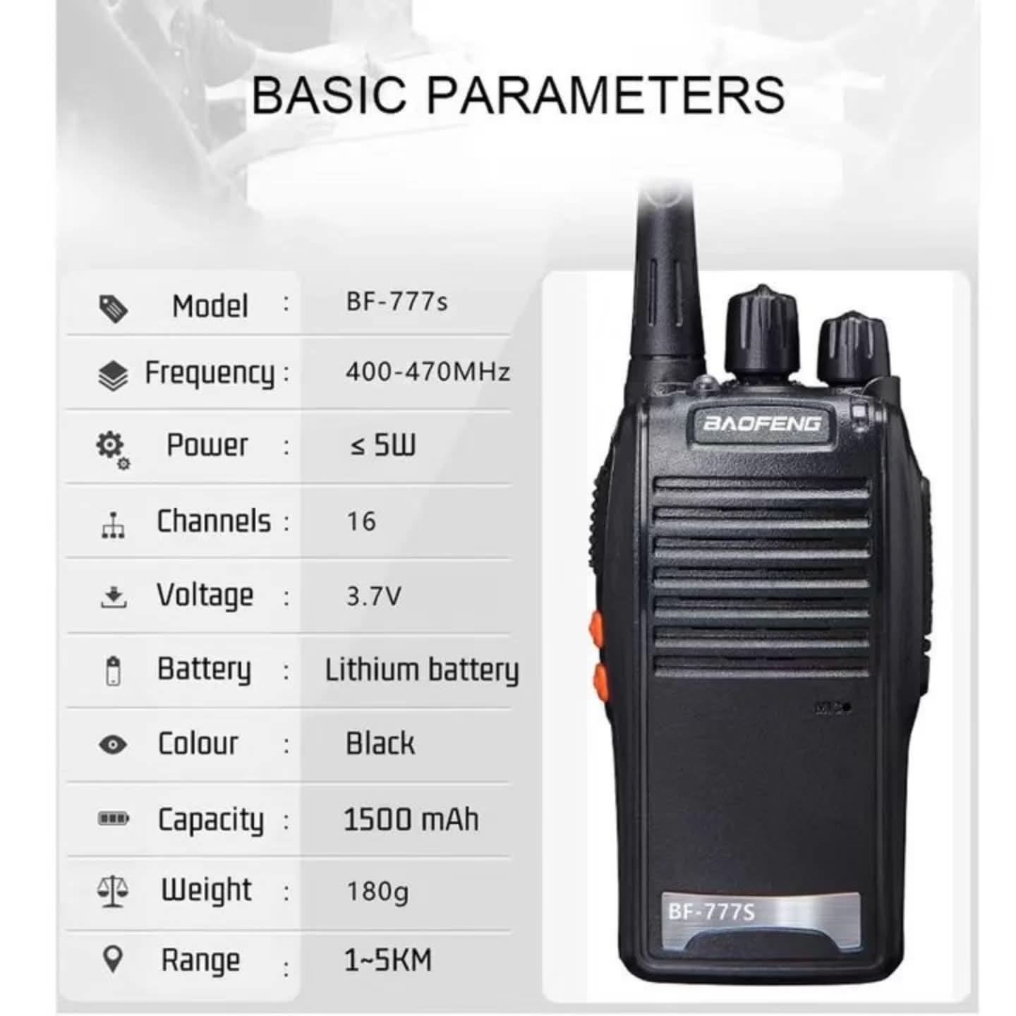 Set od dvije toki-voki motorole Baofeng BF-777S